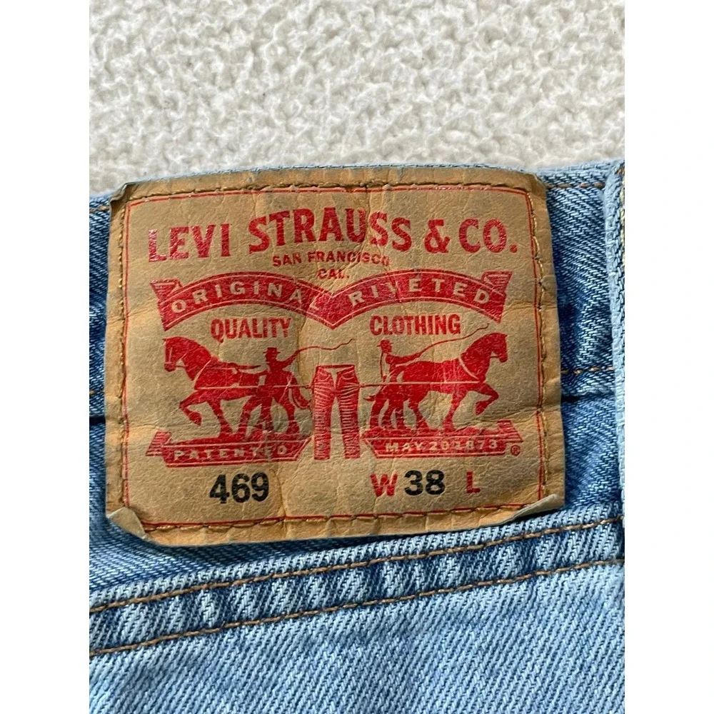 Levi's Mens 38x12 Denim Shorts Light Wash 505 Regular Fit Cotton Blue Jorts